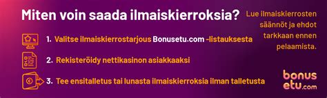 ilmaiskierroksia 2022|Ilmaiskierroksia Ilman talletusta huhtikuu 2024.